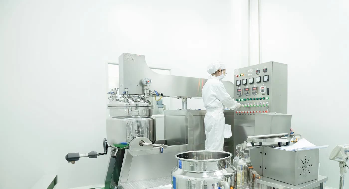 Khu vực có hệ thống thiết bị inox